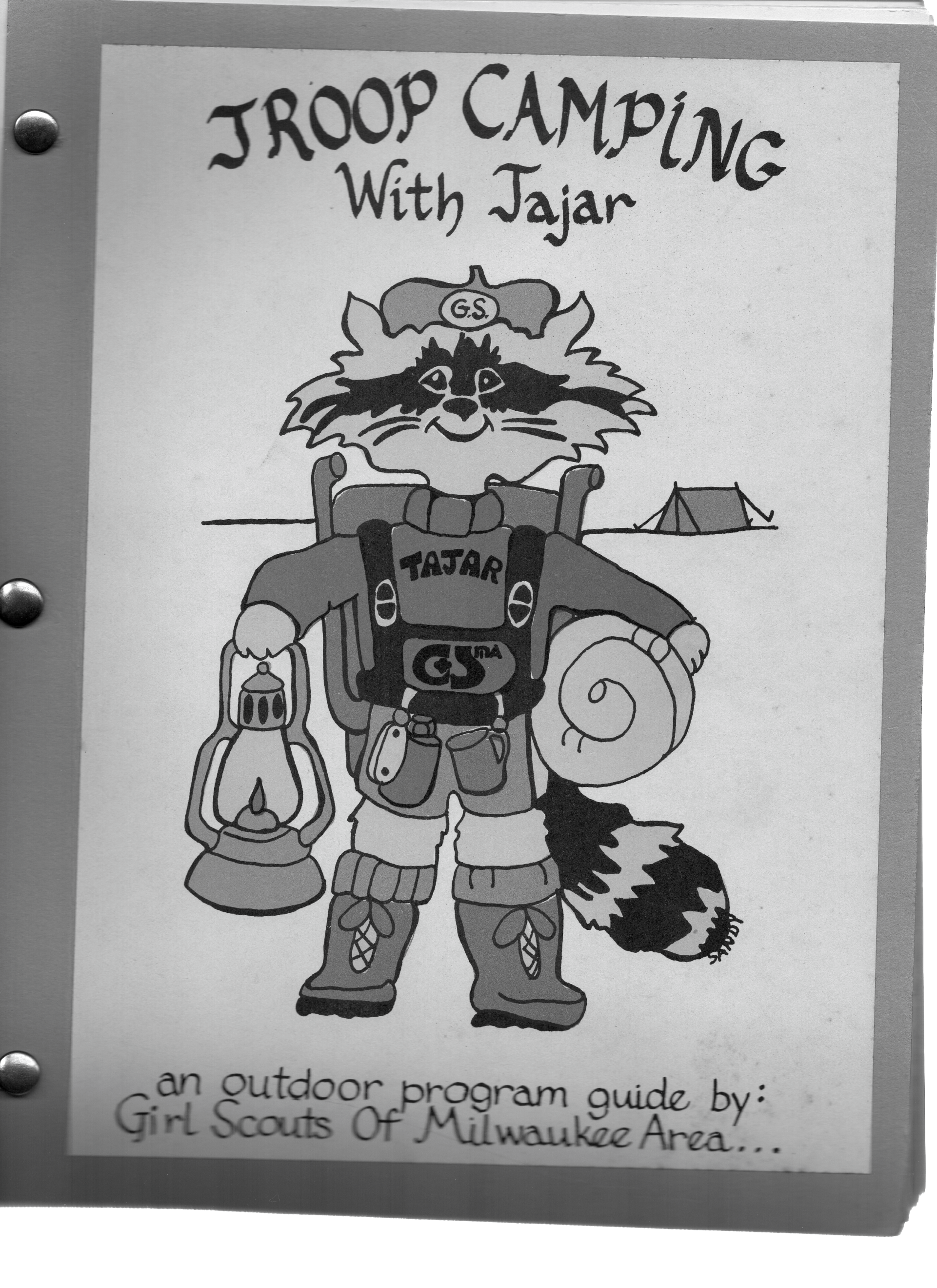 vintage camp book featuring tajar