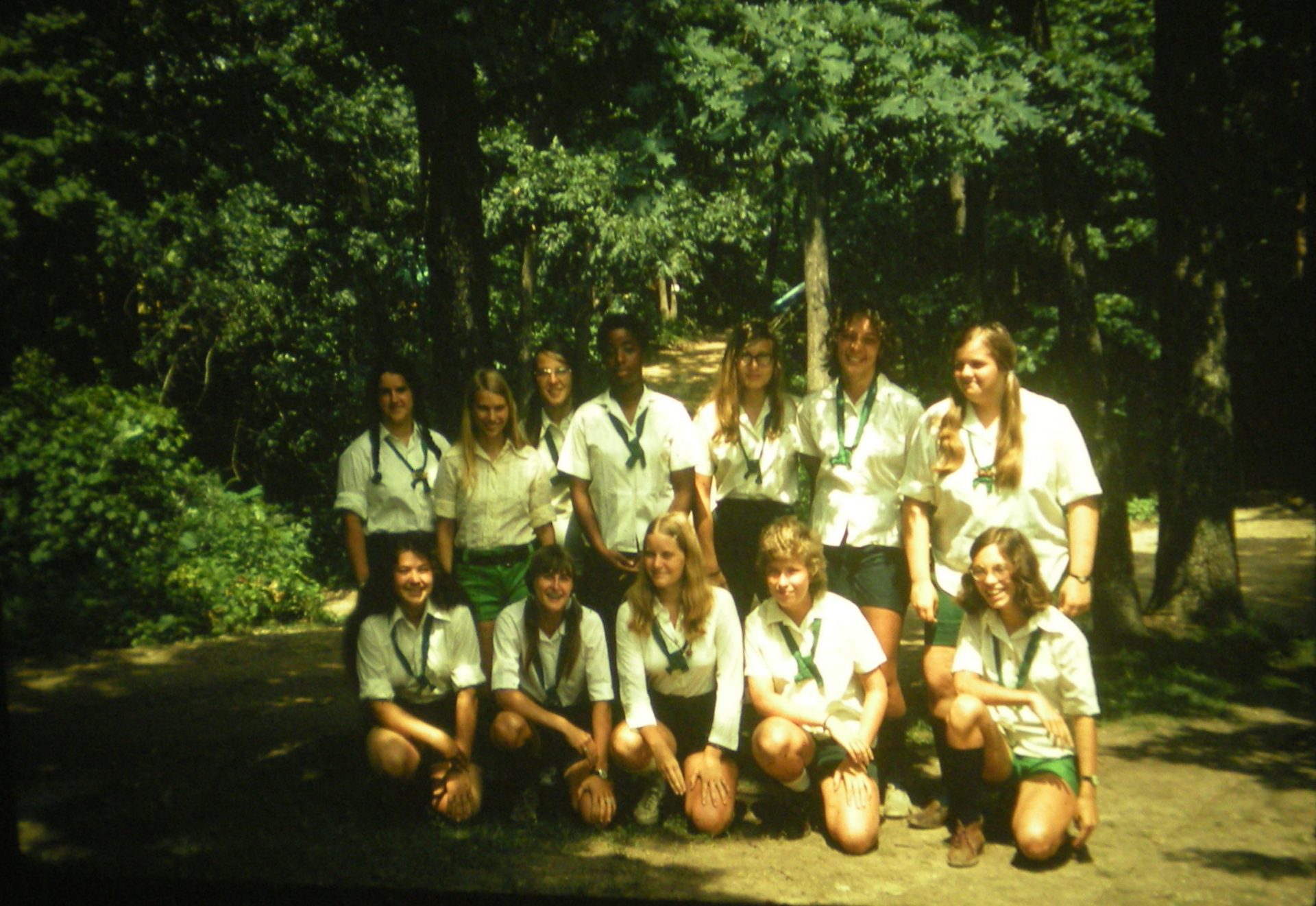 vintage photo of summer camp staff