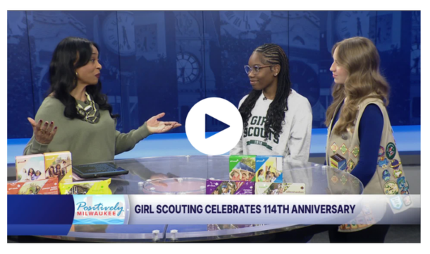 girl scouts interviewing at tmj4 on girl scout day